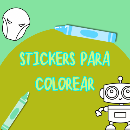 👆🏼 Stickers para colorear ✨🎨